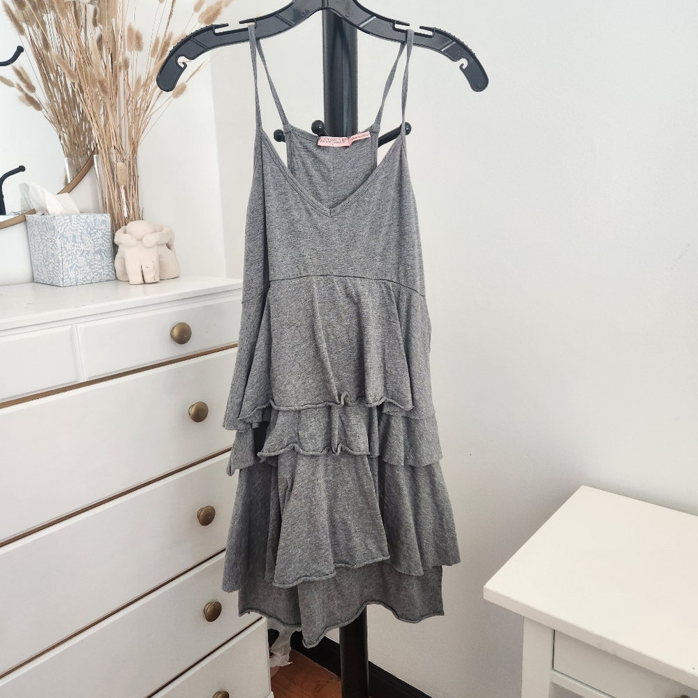 NWOT Juice Couture | Grey Tiered Dress, Size Small